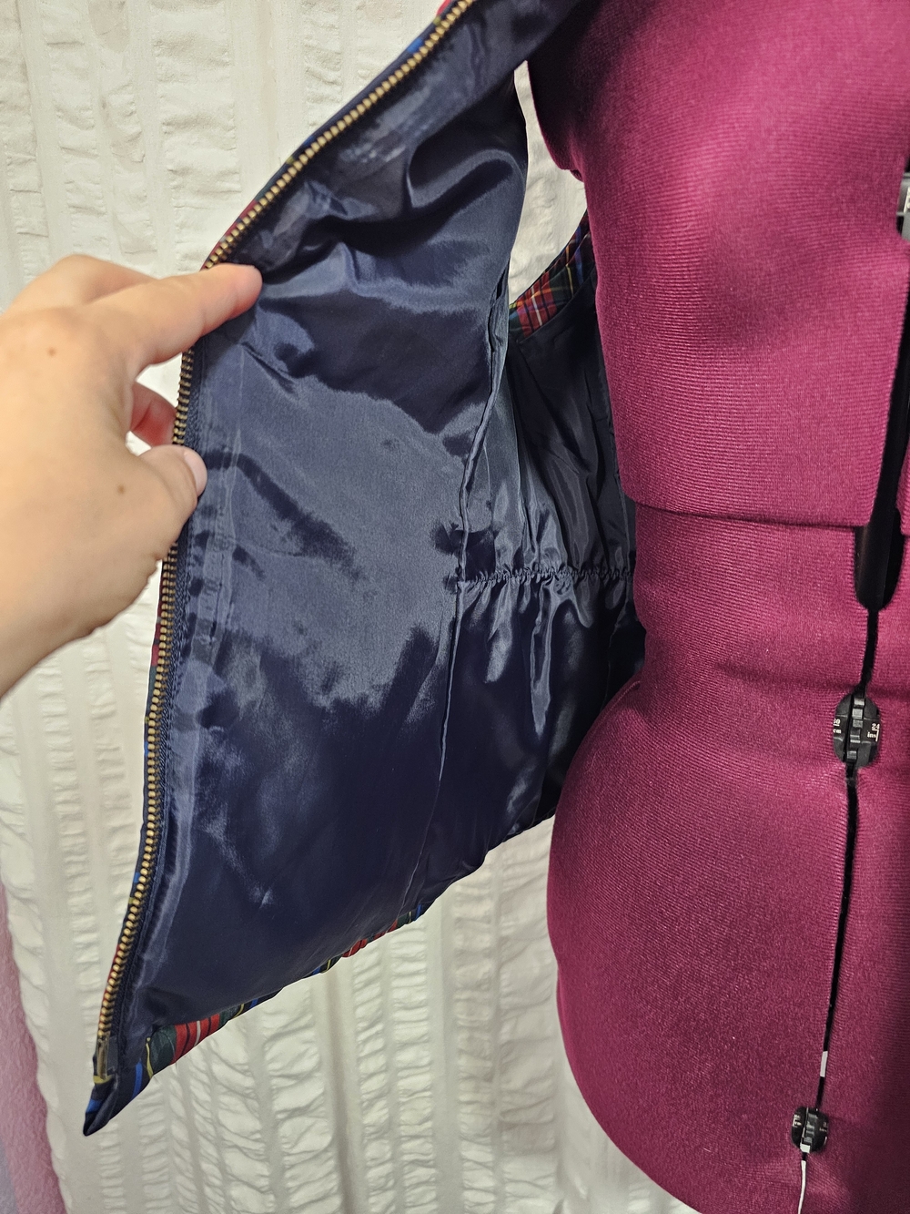 Talbots Women Down Blend Fill Plaid Macbeth Tartan Puffer Vest - Picture 7 of 16